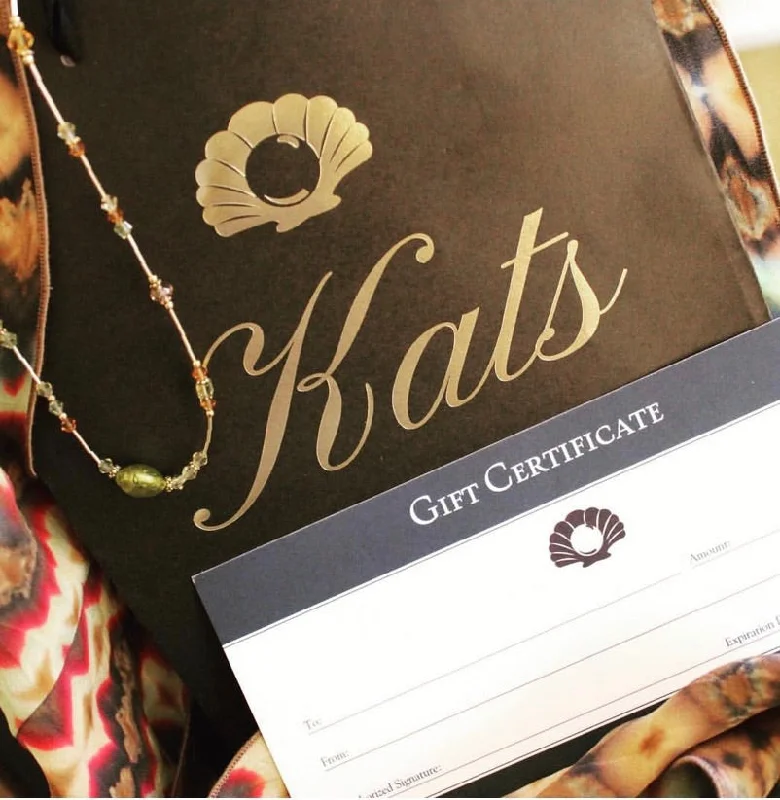 Necklaces and pendants with ocean-inspired designs for a refreshing, beachy feel-Kats Gift Certificate