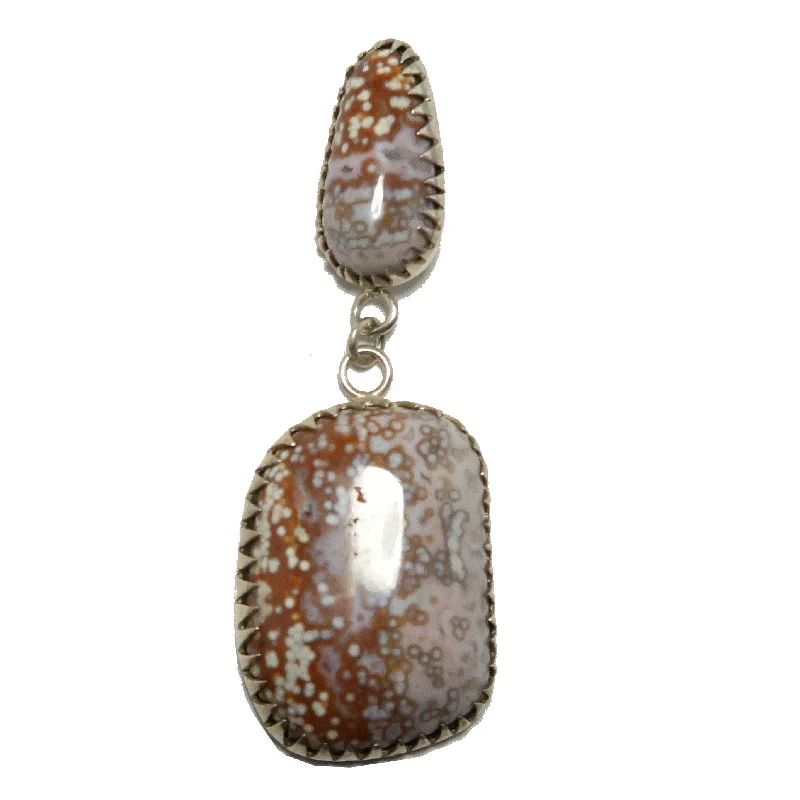 Elegant necklaces and pendants with diamond accents for added sparkle-Ocean Jasper Pendant Double Fun Sterling Silver