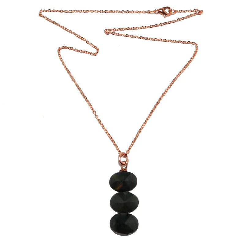 Best necklaces and pendants with crystal accents for a sparkling and elegant style-Rainbow Obsidian Necklace Sorcerer Stone Copper Chain