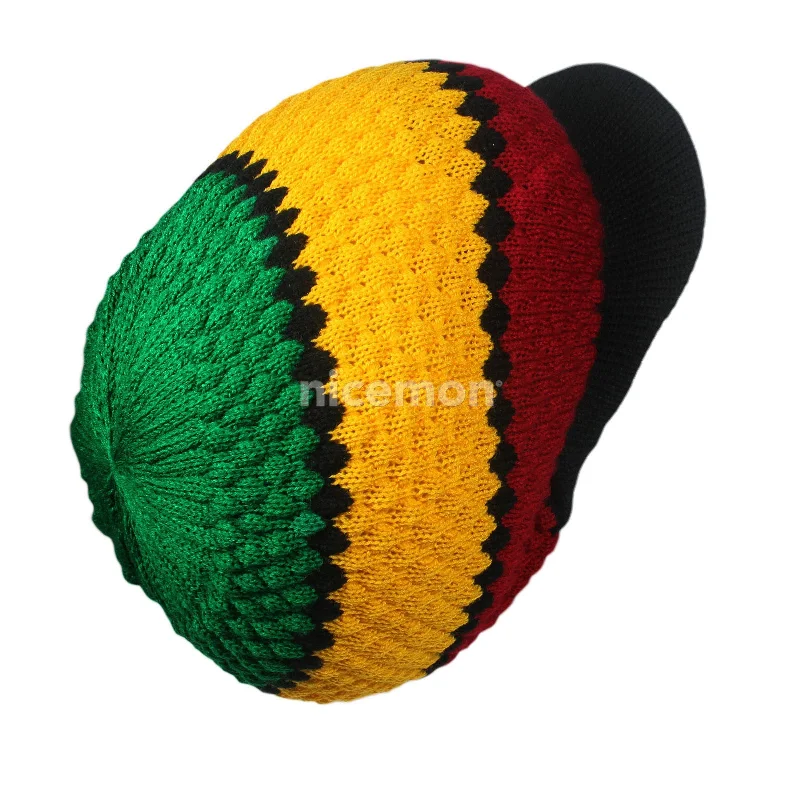 Necklaces and pendants with diamond pendants for a luxurious sparkling effect-One Love Rasta Roots Hat Berret Cap Crown Reggae Marley Jamaica Rastafari M/L