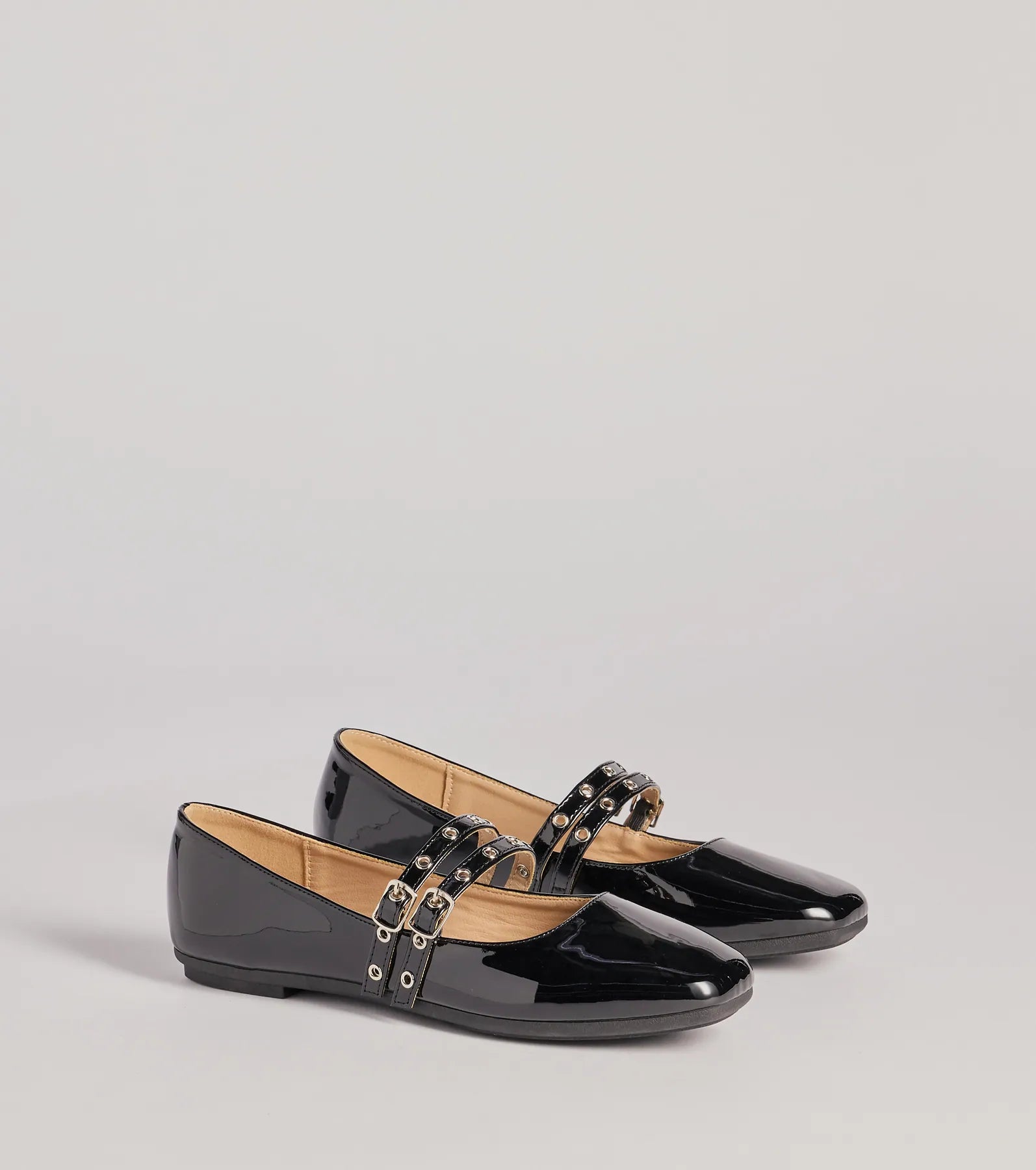 Elegant necklaces and pendants with onyx stones for a sleek, polished look-Sleek Buckled Strappy Patent Faux Leather Flats