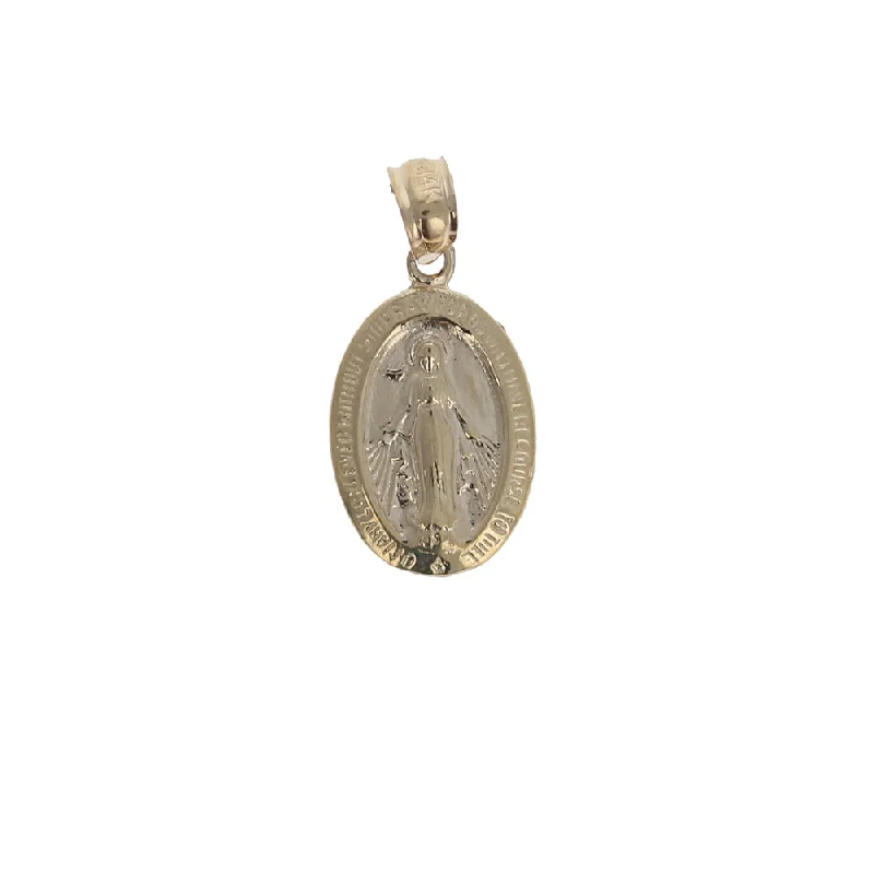 Best necklaces and pendants with matching rings for a coordinated jewelry set-Small 14kt Miraculous Mary Medallion