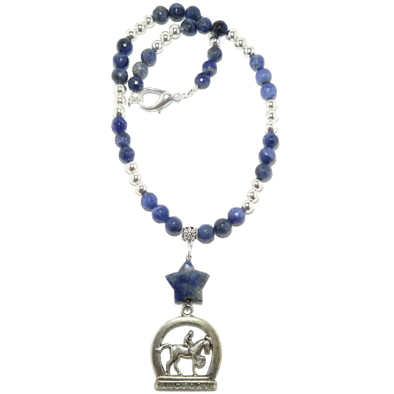 Best necklaces and pendants with matching earrings for a coordinated, elegant look-Sodalite Necklace Victory Horse Star of Show Blue Silver