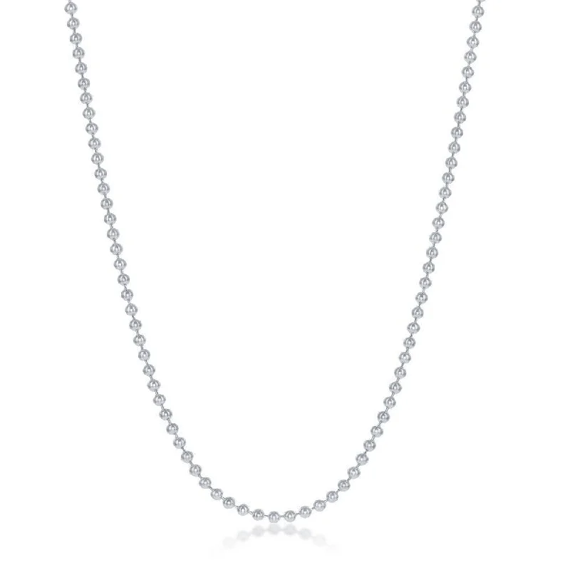 Best necklaces and pendants with layered designs for a chic, stacked look-Sterling Silver 1.9mm Bead Chain, 10"