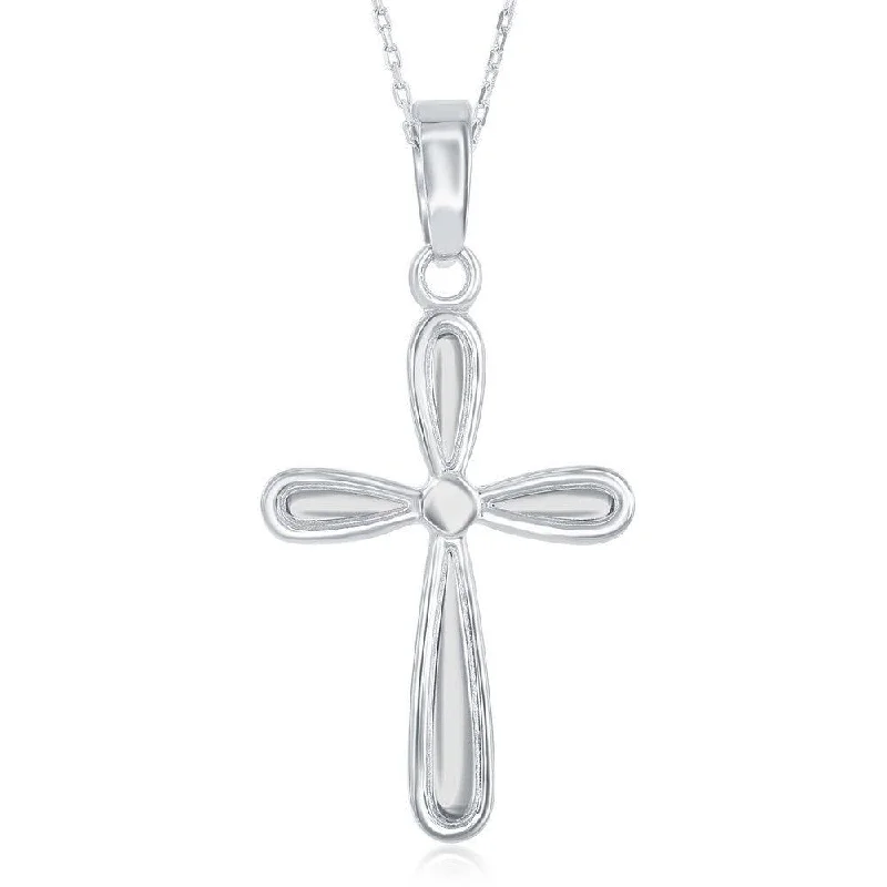 Best necklaces and pendants with matching rings for a coordinated jewelry set-Sterling Silver Small Cross Dangling Pendant