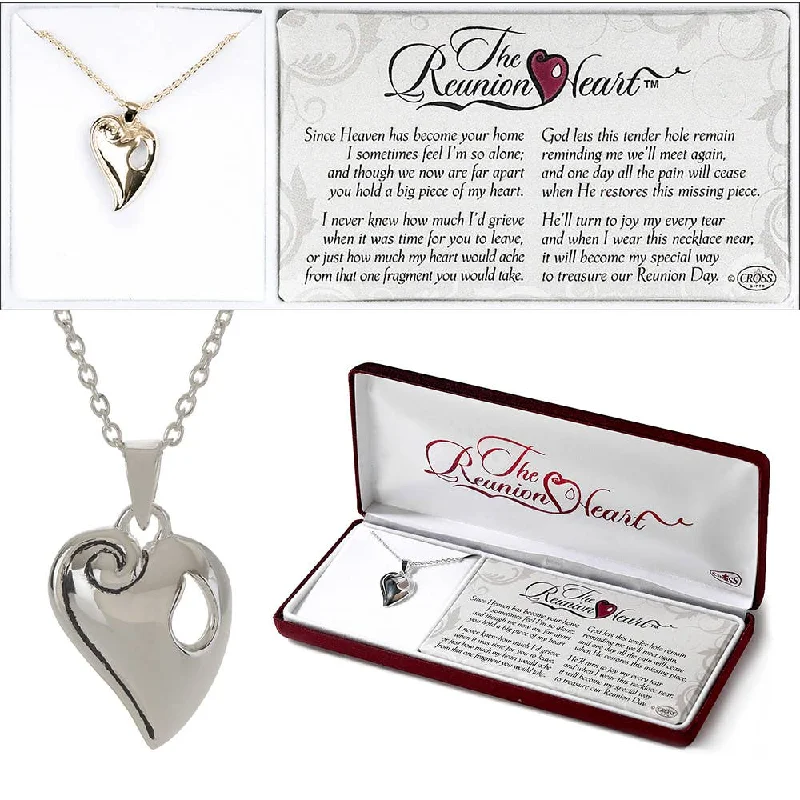 Necklaces and pendants with lock and key designs for a symbolic gesture-'The Reunion Heart' Necklace