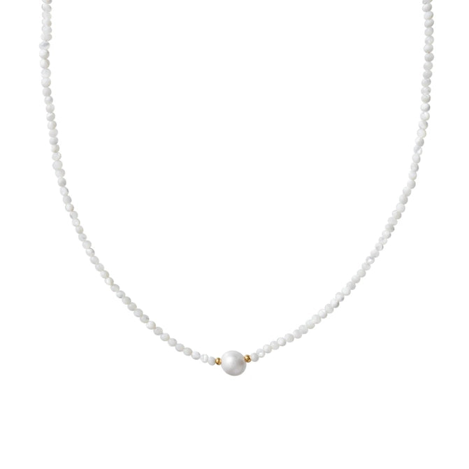 Best necklaces and pendants with glowing moonstone for an ethereal glow-White Thin Pearl Necklace