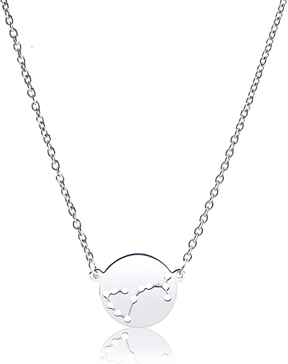 Personalized necklaces and pendants with initials for a customized and meaningful gift-Zodiac Constellation Coin Necklace