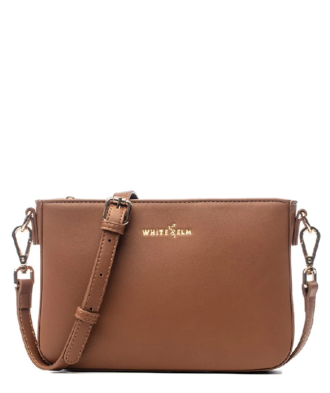 Spacious women's bags with large capacity for storing all your daily items-Ara Convertible Crossbody Clutch - Caramel