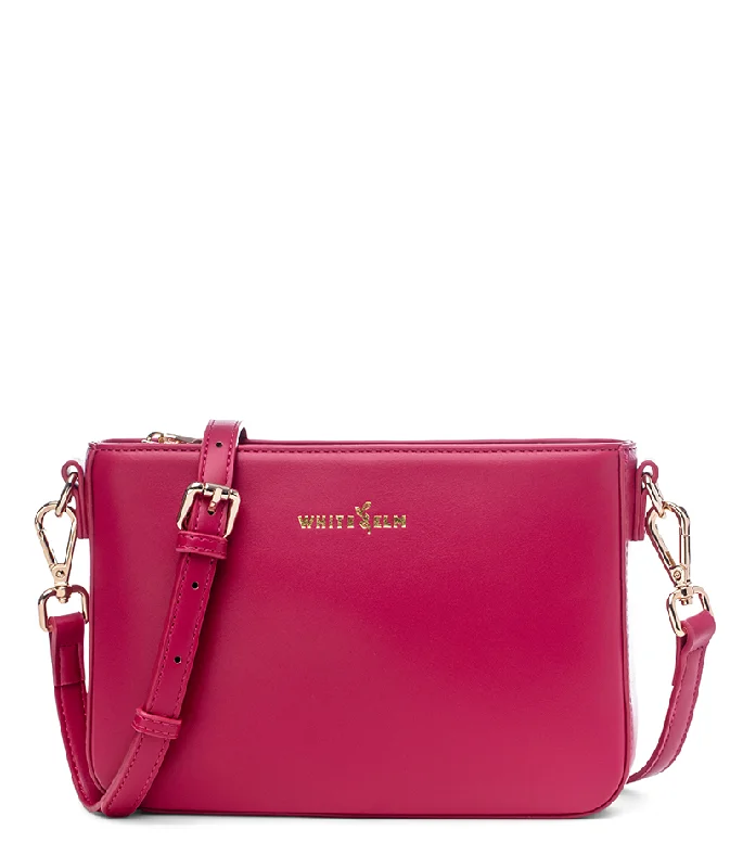 High-quality women's bags with luxury materials and detailed stitching for durability-Ara Convertible Crossbody Clutch - Cranberry