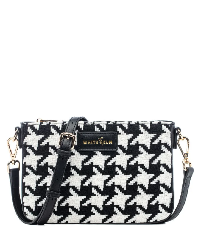 Lightweight women's bags with soft material and easy-to-carry design for convenience-Ara Convertible Crossbody Clutch - Houndstooth