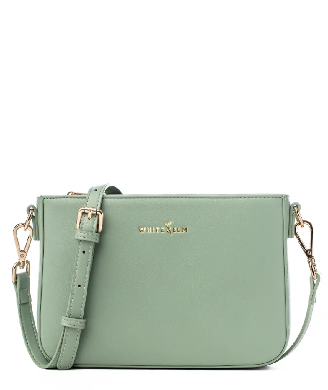 Women's bags with minimalist design and smooth leather finish for subtle elegance-Ara Convertible Crossbody Clutch - Seafoam